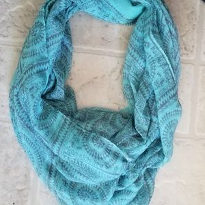 Blue pattern scarf
